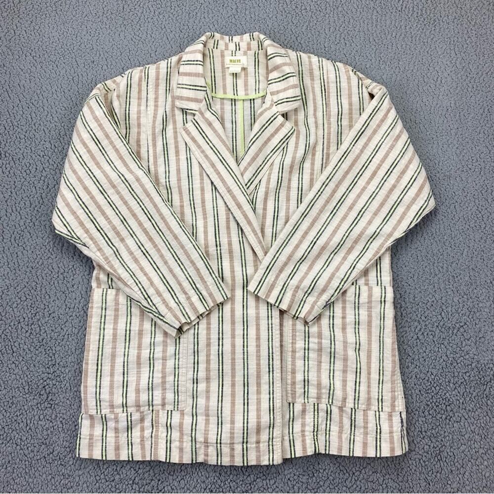 Maeve by Anthropologie Women's Danielle Stripe Blazer  -  Size:  L